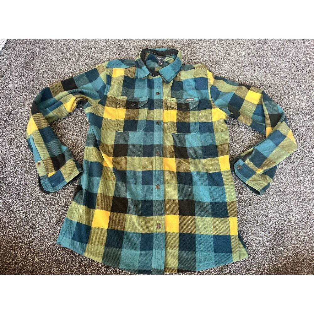 Eddie Bauer Heavy Weight Plaid Flannel Fleece Men's Size Medium K